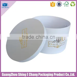 Colorful Flower Decoration Cardboard Gold Stamping Print Flower Hat Box With Ribbon Hands thumbnail-6