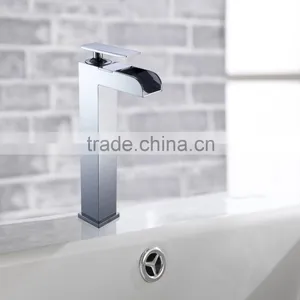 Waterfall Chrome Surface Finishing Hot and Cold Basin Mixer Tap thumbnail-2
