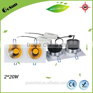 2*20W Ra>80 Ceiling Light China Hot Sale COB LED Downlight With CE ROHS thumbnail-1