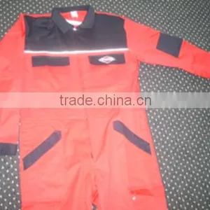 Mens Heavy Weight Poly Cotton Twill Coveralls Workwear Industrial Reflective thumbnail-2