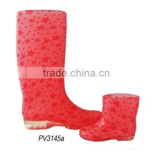 PVC Transparent Rain Boots for Women thumbnail-1