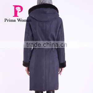 New Design Winter Women Long Slim Fit Wool Fur Coat thumbnail-1
