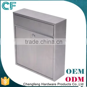 Apartment Wall Hanging Stainless Steel Wall Mounted Letter Box thumbnail-3