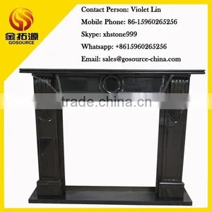 Shanxi Black Granite Fireplace Polished thumbnail-1