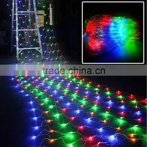 Fullbell Net Led Flood Lights White Wire 200 LED Wedding Fairy Blinking Led Net Lights Outdoor Twinkle Christmas Decoration thumbnail-2