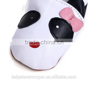 Soft Sole Baby Shoes,Handmade Infant Girl Panda Black White Baby Slippers Quality Choice thumbnail-4
