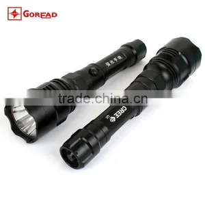 Goread Q5 Police Flashlight Deepen Aluminum Reflector Spot Beam 3W High Bright Light Rechargeable Police Torch Light thumbnail-1