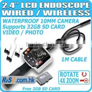 2.4" LCD Video DVR USB Zoom Rotate Inspection Camera Borescope Endoscope thumbnail-1