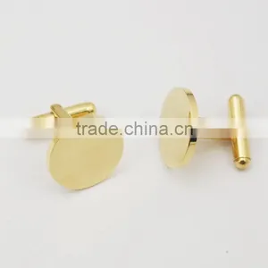 2016 Fashion Gold Plating Cufflink Adding Custom Logo thumbnail-5