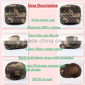 High Quality Custom Logo OEM Order Hunting Camouflage Military Hat thumbnail-2
