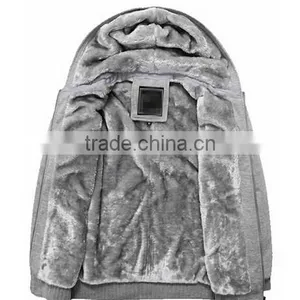 New Thick Velvet Hooded Zip Coat Hoodies Men Winter Jackets Quality Choice thumbnail-5