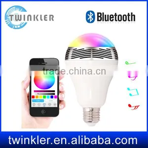 Long Spantime Music Changable Colors Wireless High Quality Safety Mini Speaker Bluetooth LED Light Bulbs for Android and IOS App thumbnail-1