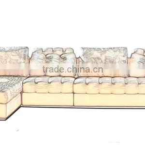 Top Quality Modern Cream Color Leisure Style Sectional Sofa Set for Living Room thumbnail-2