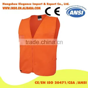 Hi Vis Safety Vest Work Vest With Pocket 100% Polyester thumbnail-2