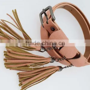 Women's Fashion Tassel Belt With High Quality pu Leather & Folk Tassels thumbnail-5