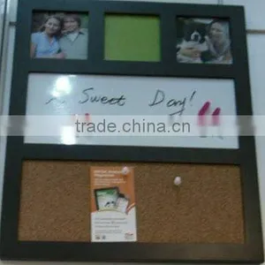 Wooden Magnetic Memo Board With Two Photo Frames thumbnail-1