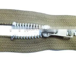 5# Metal Aluminum Teeth Zipper Open End Zipper With Auto-lock Zipper Slider Jacket Zipper thumbnail-2