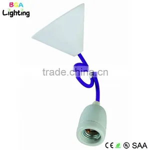 E27 Screw Porcelain Suspended Light With Porcelain Ceiling Rose thumbnail-2