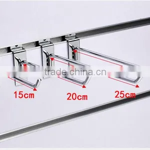 High Quality Metal Chrome Slatwall Steel Wire Hook for Display Board Supermarket Hanging Hook thumbnail-4