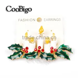 Fashion Jewelry Charming Candle Leaves Shape Red Rhinestone Pin Brooch Promotion Wedding Party Gift Apparel Accessories thumbnail-3
