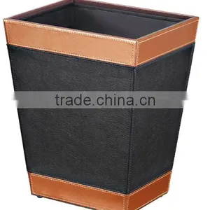 Leatherette Trash Can and Recycling Indoor Waste Bin thumbnail-4