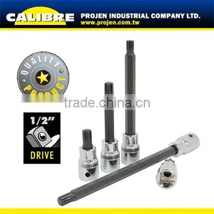 CALIBRE 32PC 1/2" Drive S2 Steel Ribe Profile Bit Set thumbnail-2