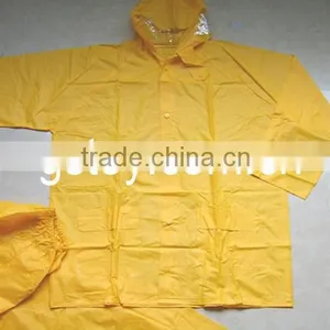 Adult PVC Yellow Raincoat and Rain Pants thumbnail-1