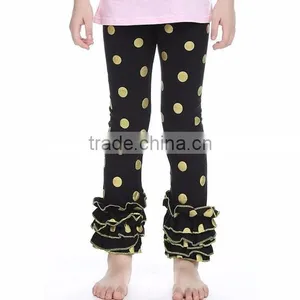 (CP608#) New Boutique Solid Color Baby Pants With Polka Dot Printing for Children Leggings thumbnail-5