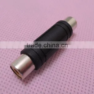 Audio System Black RCA Female to RCA Female Connector Adapter thumbnail-1