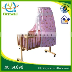 Hottest Baby Cradle Wooden Baby Swing Bed thumbnail-1