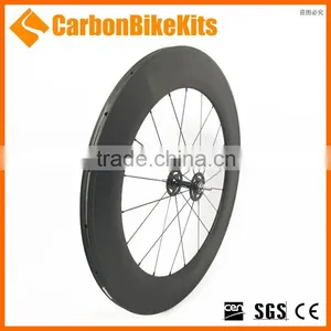 TW88T 88mm Cycle Carbon Fixed Gear Carbon Spoke Single Wheels thumbnail-2