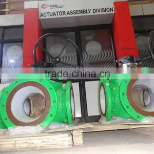 Gear Operated 4-Way Ball Valve Size : 300 MM thumbnail-1