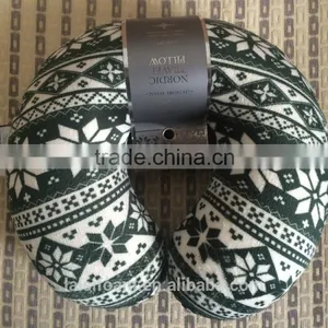 Neck Pillow Massager Super Soft Fabric Memory Foam Travel Neck Pillow 100% Polyester Travel Foam Pillow LS-U-010-A thumbnail-1