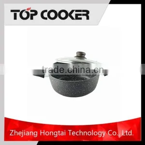 Aluminium Stone Marble Coating Thermos Hot Pot Casserole thumbnail-1