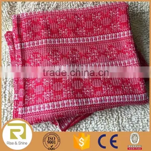 Wholesale 100% Acrylic Knit Christmas Element Throw Blanket Quality Choice thumbnail-1