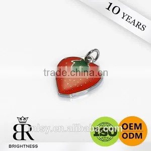 Cute Strawberry Branded Custom Metal Bag Zipper Puller Brightness B1-80006 thumbnail-1