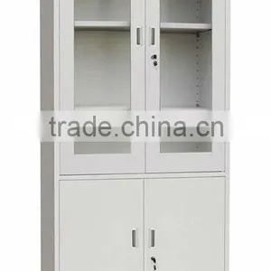 Kefeiya White Glass Door Steel Book Cupboard KFY-CB-02 thumbnail-1