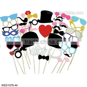 31PCS New DIY Face Funny Masks Photo Booth Props Photography Mustache On A Stick thumbnail-6