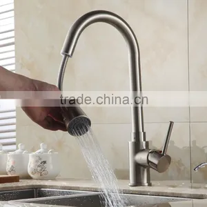 Professional Manufacture Satin Nickel Kitchen Faucet thumbnail-4