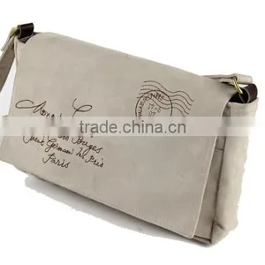 Briefcase Messenger Bag With Embroidery thumbnail-1