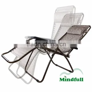 Outdoor Adjustable Zero Gravity Chair Portable Lounge Chair With Pillow thumbnail-4