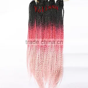 F6677 Synthetic Hair Extensions Twist Braid,two Colored Synthetic Braiding Hair thumbnail-4