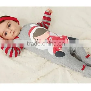 2 Pcs Cheap Cute Christmas Infant Coverall With Hat thumbnail-5