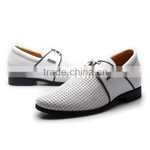 White Height Increasing Leather Sandals for Men thumbnail-4