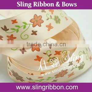 Flower Printing Ribbon, Daily Use Ribbon, Custom Printed Ribbon thumbnail-1