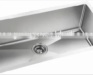 Undermount Single Bowl Stainless Steel Commerical Hand Made Kitchen Sink GR-3318SR thumbnail-1