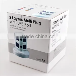 ME-S2 Cube Socket Vertical Stip Lug Plate Socket/coloured Sockets and Switches With Overload Protection+4 Usb 5 Meter Power Line thumbnail-5