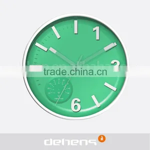 DEHENG 12 Inch Cheap Plastic Wall Clock With Temperature thumbnail-3