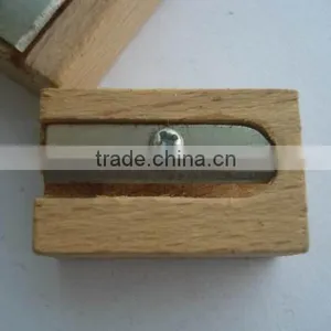 Factory Wholesale One Hole Cheap Wooden Pencil Sharpener thumbnail-5