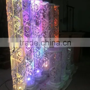 CP Decorative Polyurethane Roman Column Pillars With Colorful Light for Wedding Stage thumbnail-3